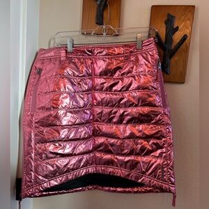 Skhoop Metallic Pink Down Puffer Skirt